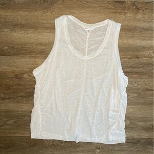 Athleta Breezy Ruched Tank White | Plus 2X | NWT